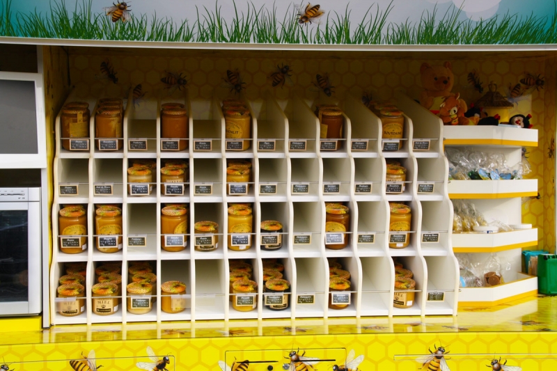 Mini-camion vente de miel