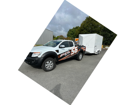 Arrivée du trailer dans nos ateliers