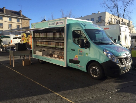 Camion biocoop de vente en vrac